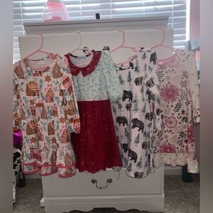 Bundle of 4 Christmas/winter dresses